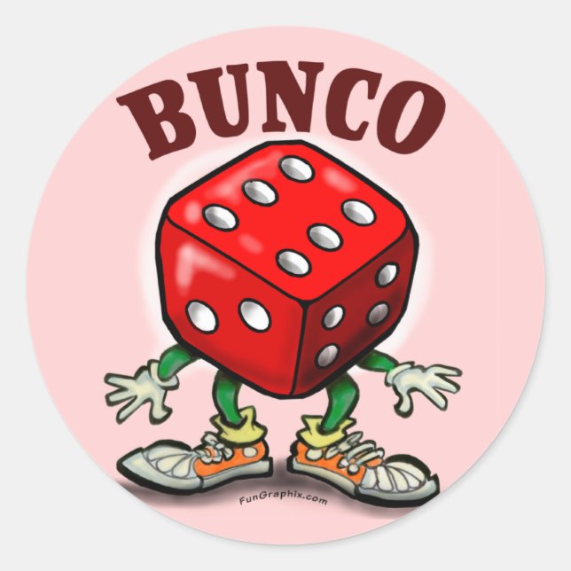 Bunco Classic Round Sticker (Front)