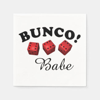Bunco Dice and Babe Text Napkin