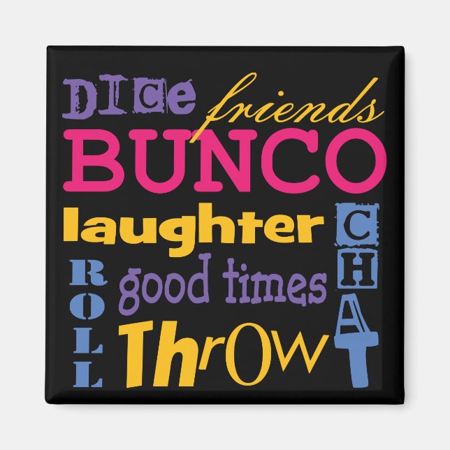 Bunco Dice Friends Magnet (Front)