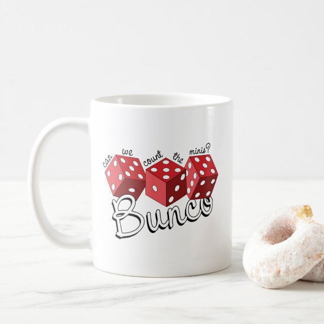 Bunco Dice Game Coffee Mug (With Donut)