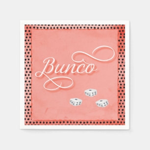 Bunco Dice Game Night Napkin