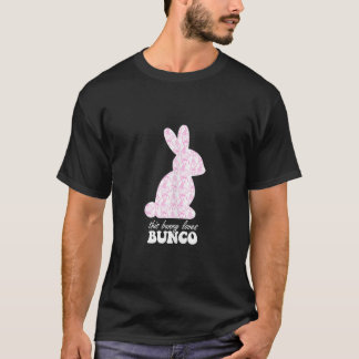 Bunco Easter Bunny Toile Bows Coquette Aesthetic C T-Shirt
