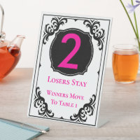 Bunco Elegant Pink Head Table Number Two