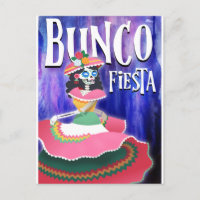 Bunco Fiesta Party Invitation Day of the Dead