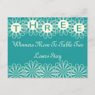 Bunco Flowers Table Card #3
