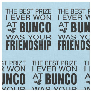 Bunco Friendship Dice Blue Novelty Fabric