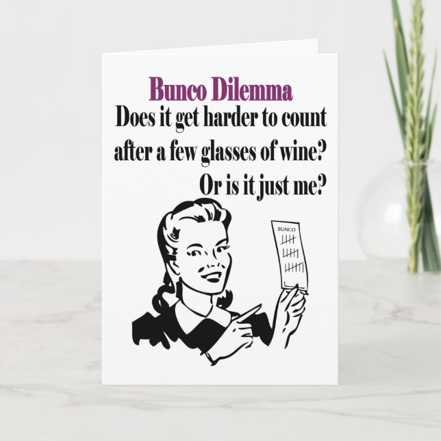 Bunco - Funny Dilema Holiday Card (Front)