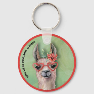 Bunco Funny Llama Key Ring