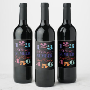 Bunco Funny What Number Are We On? Typography Wine Label