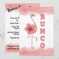 Bunco Game Girls Night Out Tropical Pink Flamingo