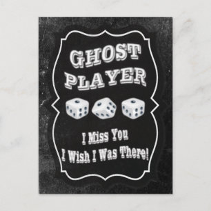 Bunco Ghost Player Postcard