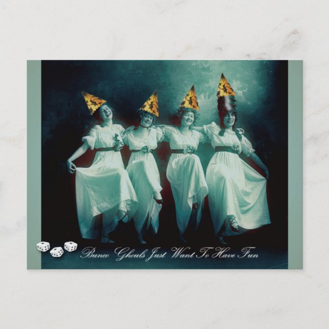 Bunco Ghouls Just Want To Have Fun Invite (Front)