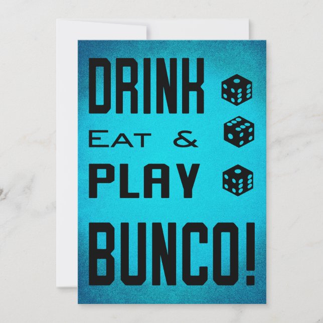 Bunco Girls Night Out Bunco Dice Invitation (Front)