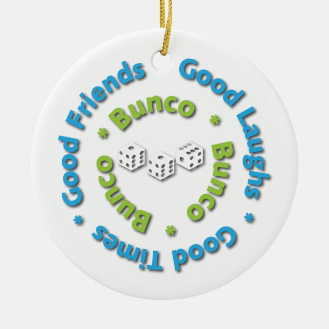 bunco good friends ceramic tree decoration (Front)