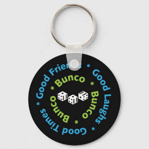 bunco good friends dice party key ring