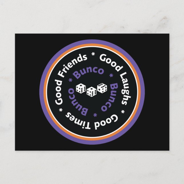 Bunco Good Friends - Purple Postcard (Front)
