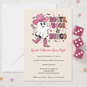 Bunco Halloween Girls Game Night Invitation