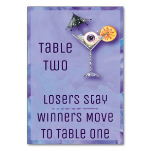 Bunco Halloween Table Card - Table 2 Drink