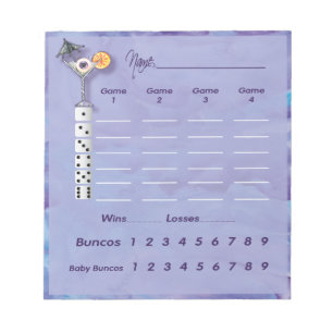 Bunco Halloween Theme - Score Pad/ Score Sheet Notepad