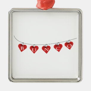 Bunco Heart Banner Metal Tree Decoration