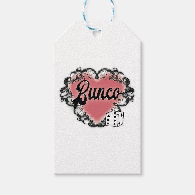 bunco heart tattoo gift tags (Front)