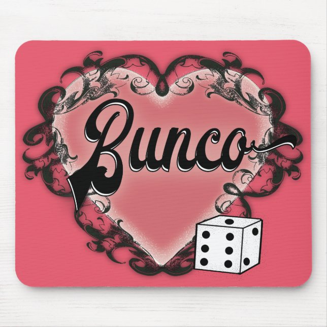 bunco heart tattoo mouse pad (Front)