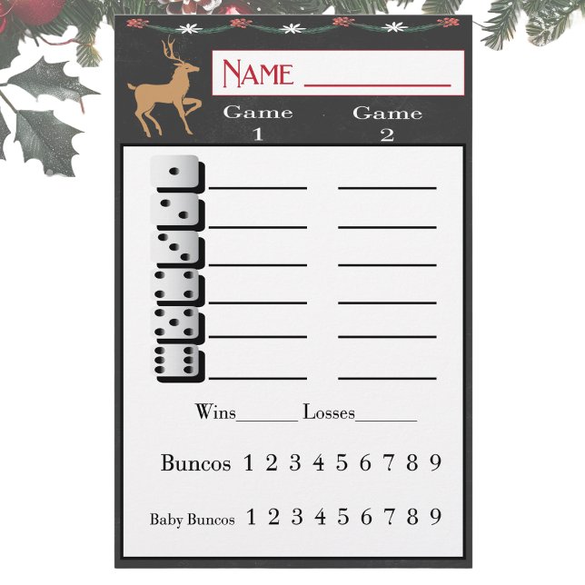 Bunco Holiday Christmas Score Sheet (Bunco Christmas Holiday Score Sheet. Players will appreciate this easy to use sheet. )