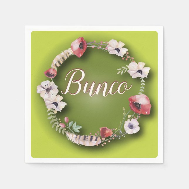 Bunco Napkin Paper Good - Boho or Bohemian (Front)