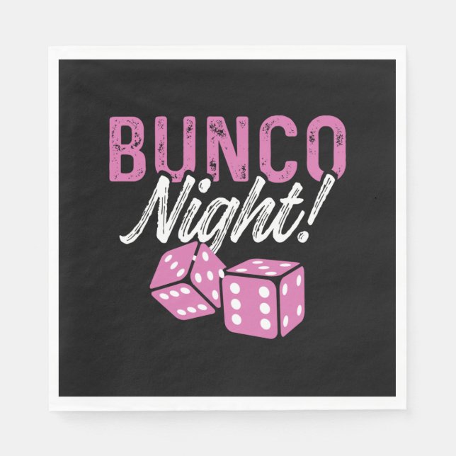 Bunco Napkins Bunco Night Party Decorations (Front)