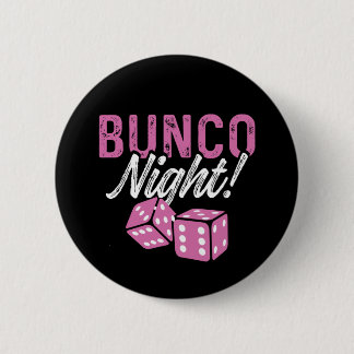 Bunco Party Favours Bunco Night Pink Dice Button