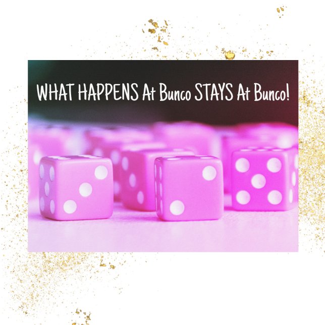 Bunco Pink Dice Party Invitation (Creator Uploaded)