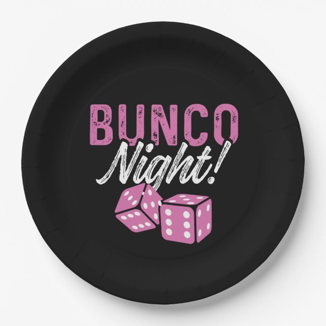 Bunco Plates Bunco Night Party Decorations (Front)