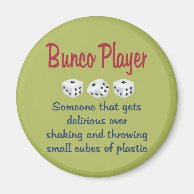 Bunco Player -Definition Magnet (Front)