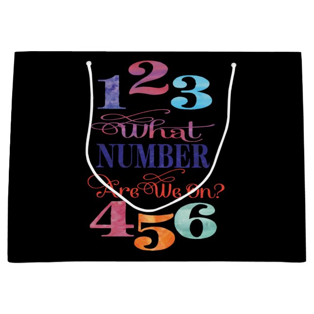 Bunco Prize What Number Are We On? Large Gift Bag (Front)