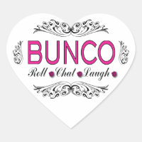 Bunco, Roll, Chat, Laugh In Pink, Black and White