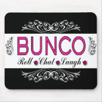 Bunco, Roll, Chat, Laugh In Pink, Black and White