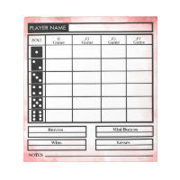 bunco score pad