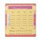 bunco score pad - colourful stripes