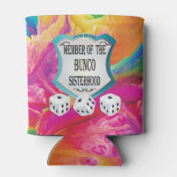 Bunco Sisterhood Pink Rainbow Colours Dice