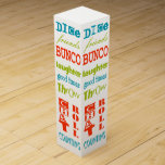 Bunco Subway Art Gift Wine Box<br><div class="desc">Bunco Subway Art wine gift box features the words: dice,  friends,  Bunco,  laughter,  good times,  throw,  chat,  roll and counting. Use this for birthdays,  Christmas,  Friendship and other holidays.  Add your own text to personalise with a group name,  name,  event and more.</div>