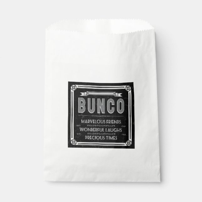 Bunco Vintage Typography Favour Bags (Front)