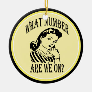 Bunco What Number Are We On #2 Ceramic Tree Decoration