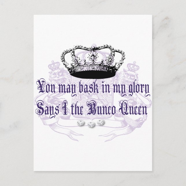 bunco - you may bask in my glory postcard (Front)