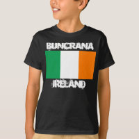 Buncrana, Ireland with Irish flag Boys