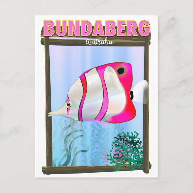 Bundaberg Australia travel poster Postcard (Front)