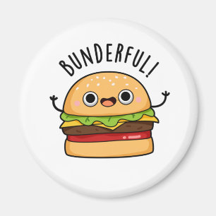 Bunderful Funny Burger Bun Pun Magnet