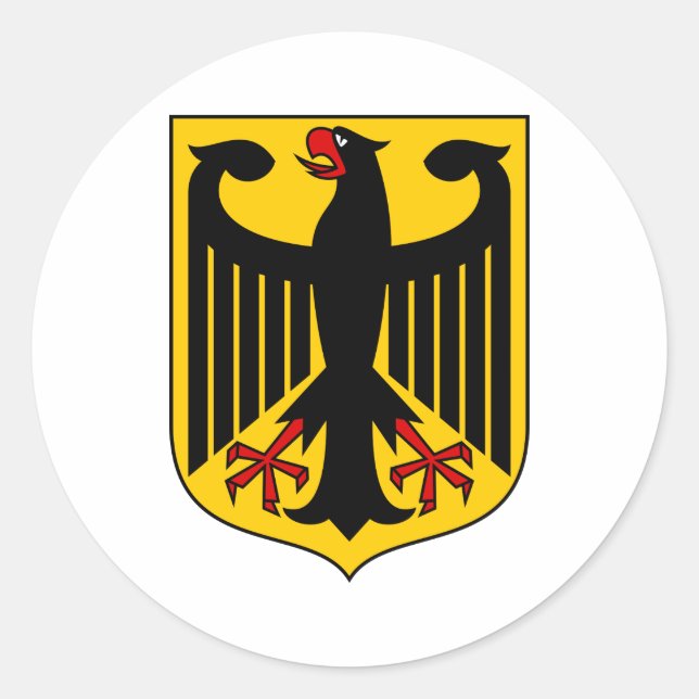 Bundesadler - Bundeswappen Deutschlands - Germany Classic Round Sticker (Front)