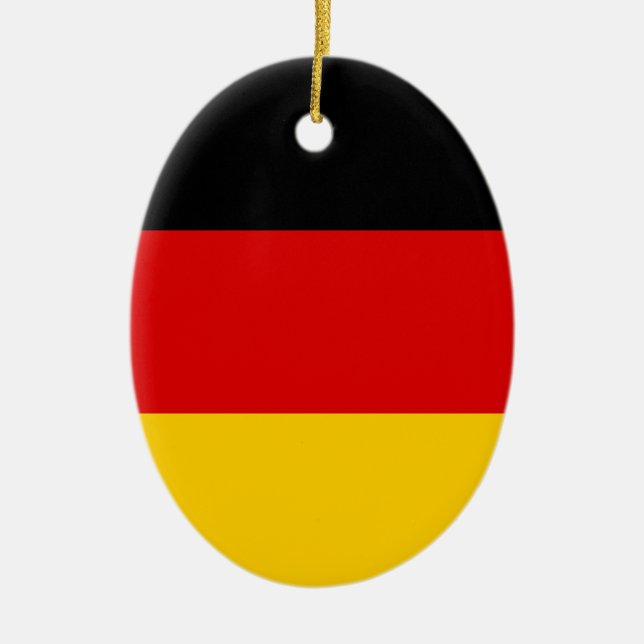 Bundesflagge Ceramic Tree Decoration (Front)