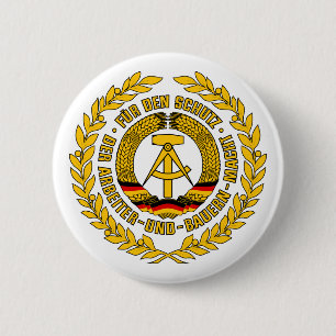Bundesrepublik Deutschland / East Germany Crest 6 Cm Round Badge
