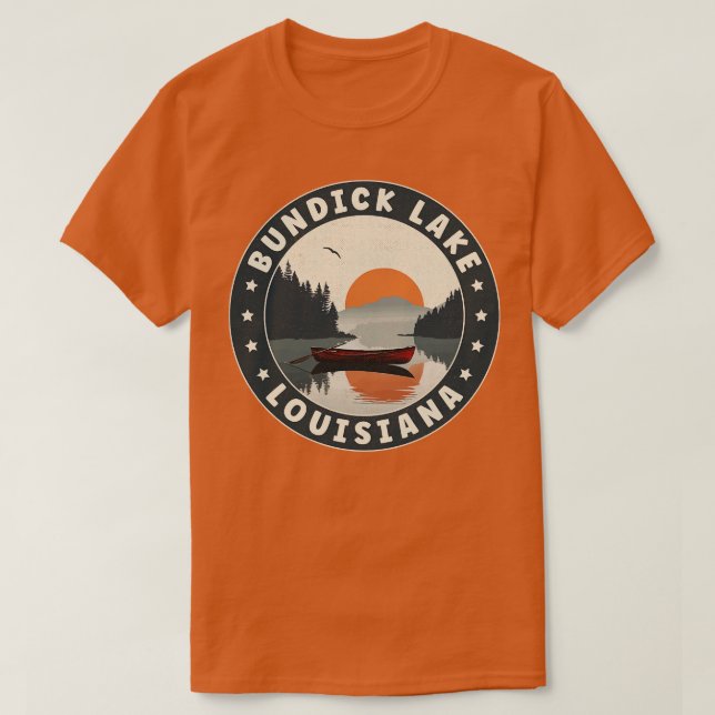 Bundick Lake Louisiana Sunset TShirt (Design Front)